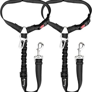 Dog Seat Belt for Car, Dog Car Harness Seatbelt Adjustable 2 Pack